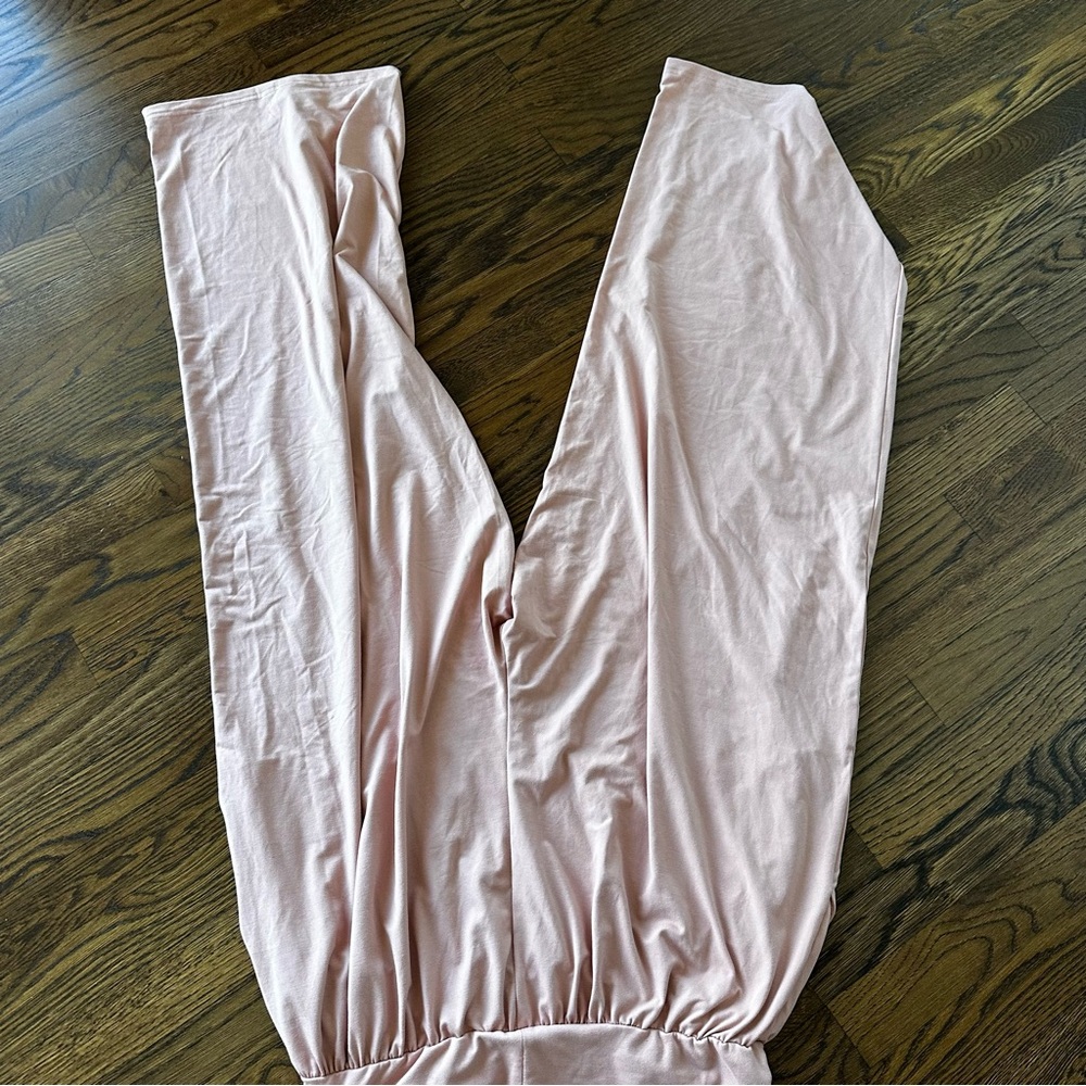 New XXL Gracyoga blush pink High Waisted Wide Leg Casual Flowy Yoga Pants - Picture 13 of 15